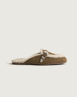 ASPEN MULE / suede tobacco