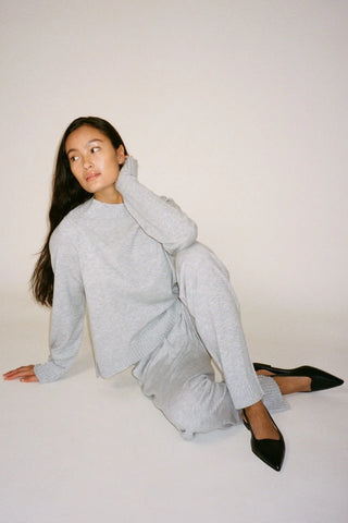JORUN STRICKHOSE / heather grey