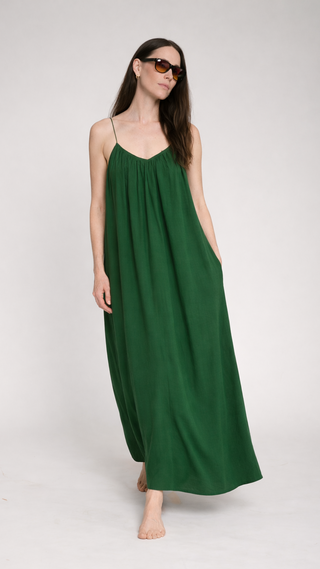 JUSTINE KLEID / LANG / green