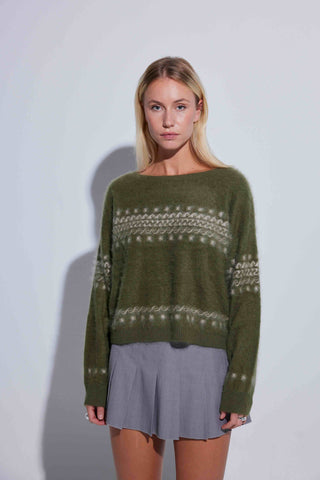 KASCHMIR PULLOVER FAIR ISLE / green