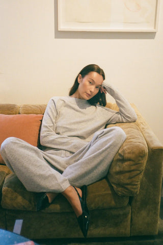 RUCA STRICK PULLOVER / grey melange