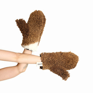 SEVERINE GLOVES / natural brown